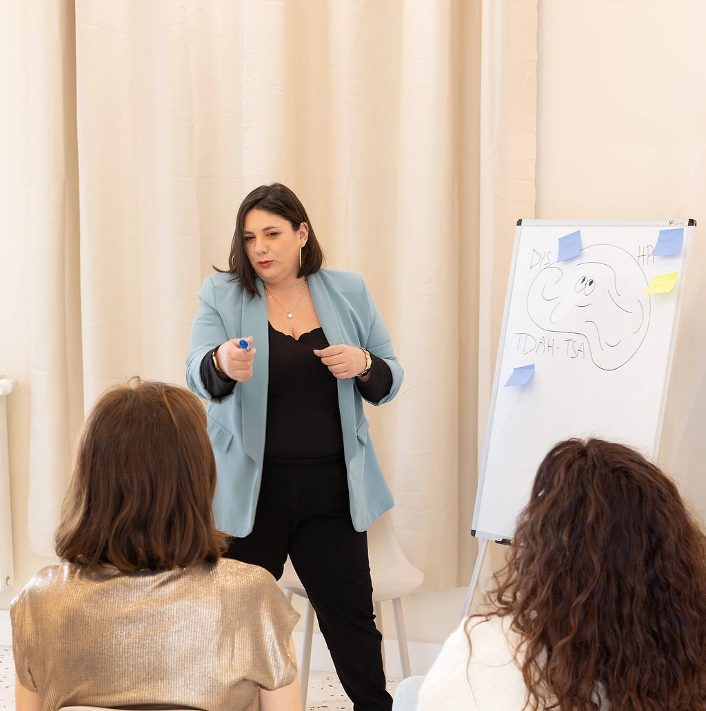 Isabelle lors d’un atelier d’accompagnement Paoria Consulting